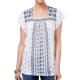 Style & Co. Womens Mixed-Print Bib Pullover Blouse, White, Medium Style & Co. Womens Mixed-Print Bib Pullover Blouse, White, Medium