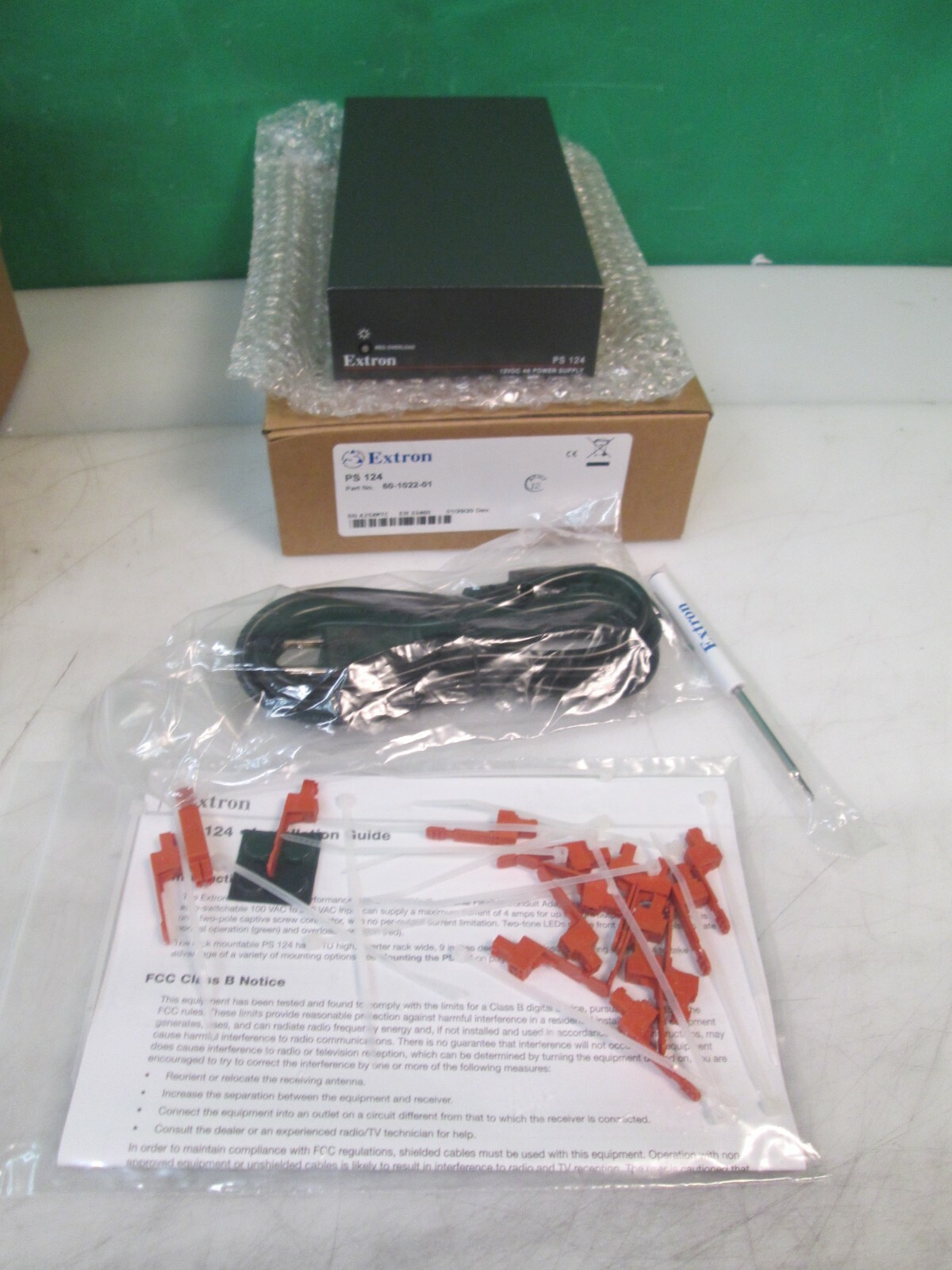 Extron Electronics Power Supply PS124 part no 60-1022-01 12VDC 4A PS 124 NEW Extron Electronics Power Supply PS124 part no 60-1022-01 12VDC 4A PS 124 NEW