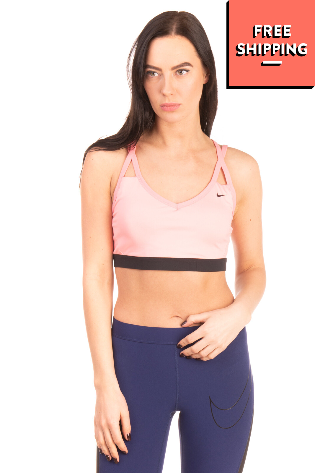 NIKE Sports Bra Size XS 360° Light Support DRI-FIT Padded Cross-Over Straps NIKE Sports Bra Size XS 360° Light Support DRI-FIT Padded Cross-Over Straps