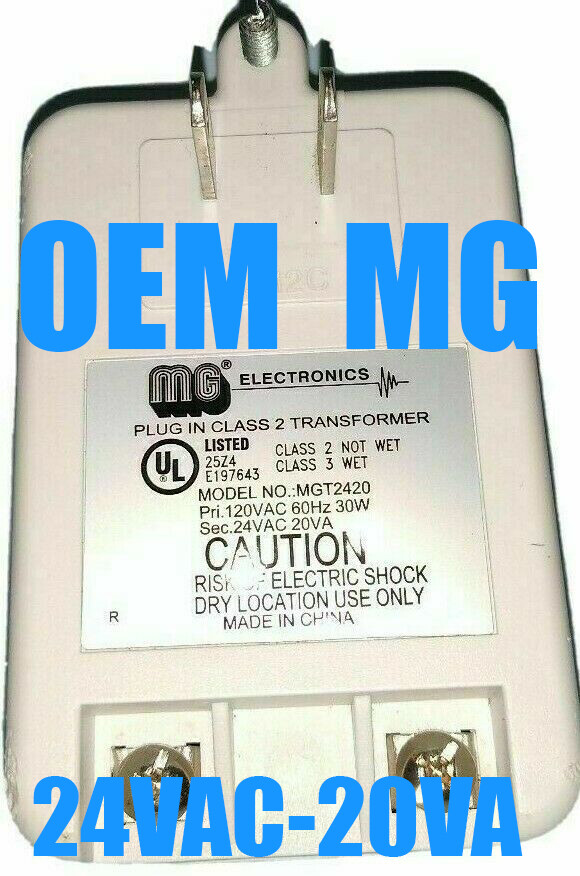 Genuine MG Electronics MGT2420 Transformer Class 2 24V 20VA OEM Plug In