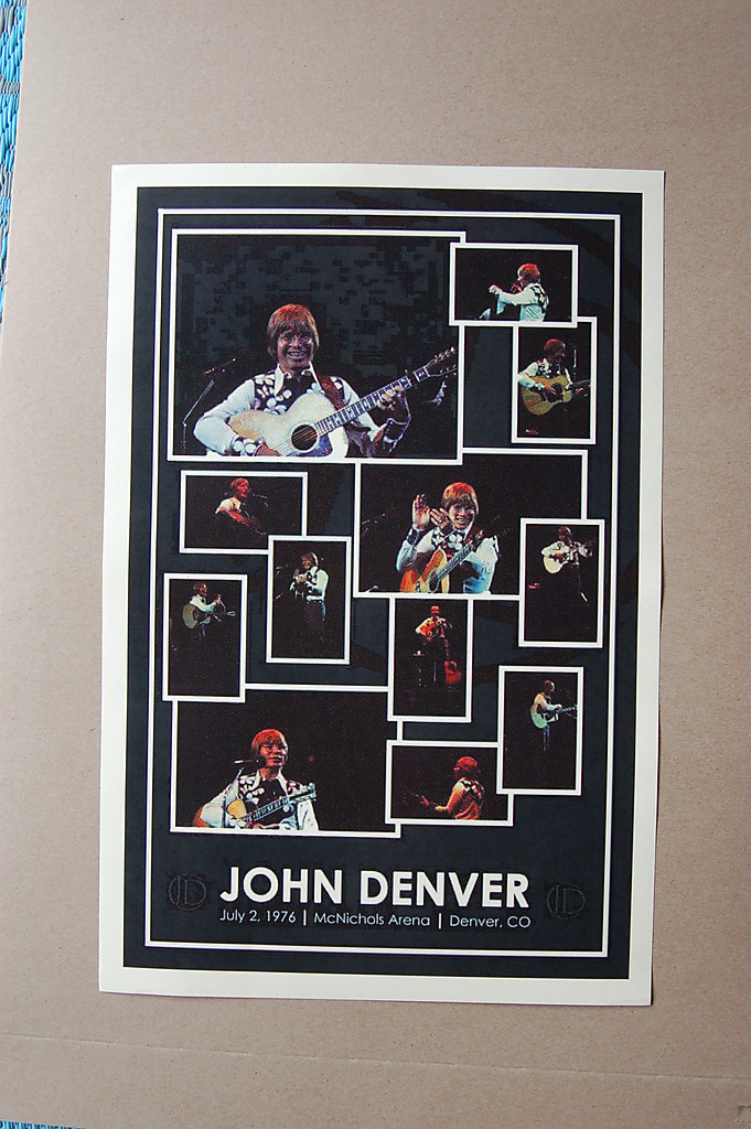 John Denver Concert Tour Poster1976 McNichols Arena Denver Co John Denver Concert Tour Poster1976 McNichols Arena Denver Co