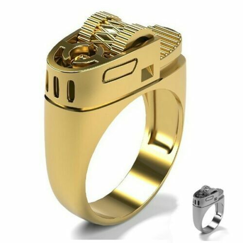 Fashion Lighter 925 Silver,Gold, Rings for Men Punk Party Jewelry Gift Size 6-13 Fashion Lighter 925 Silver,Gold, Rings for Men Punk Party Jewelry Gift Size 6-13