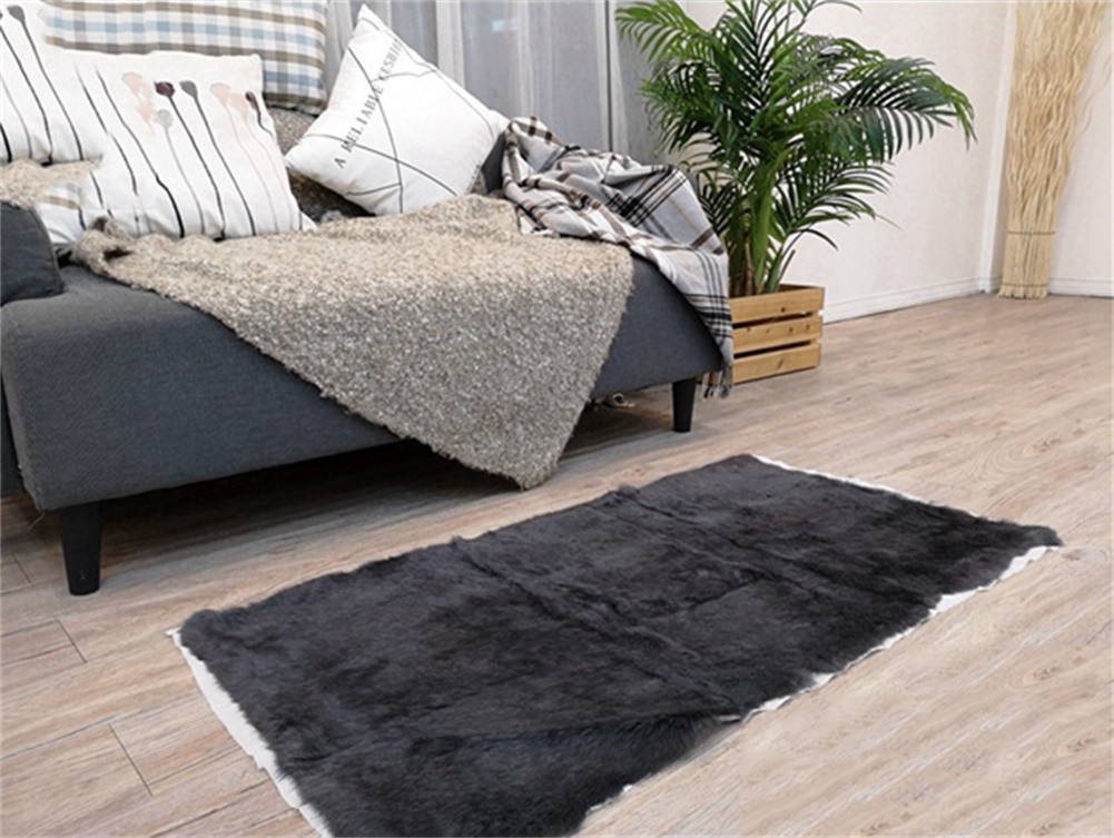 100% Genuine Real Rabbit Fur Carpet Patchwork Bath Floor Mat Rug Living Room 100% Genuine Real Rabbit Fur Carpet Patchwork Bath Floor Mat Rug Living Room