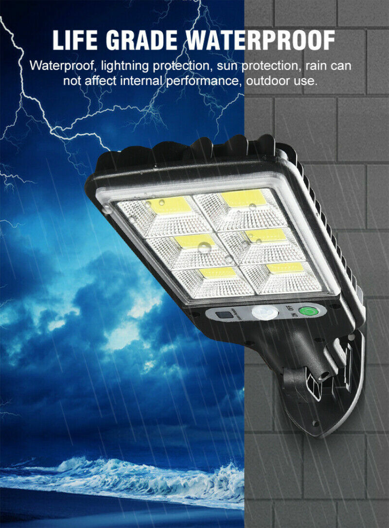 Garden LED Solar Street Wall Light PIR Motion Sensor Dimmable Lamp Outdoor Road Garden LED Solar Street Wall Light PIR Motion Sensor Dimmable Lamp Outdoor Road