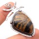 Picture Jasper Sterling Silver Plated Necklace Pendant Size 2.1″ Jewelry T4927 Picture Jasper Sterling Silver Plated Necklace Pendant Size 2.1″ Jewelry T4927