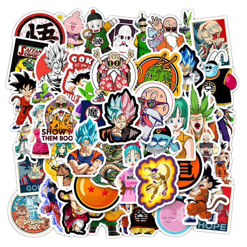 50pcs Anime Dragon Ball Cartoon Stickers for Skateboard Laptop Guitar Diy Decals 50pcs Anime Dragon Ball Cartoon Stickers for Skateboard Laptop Guitar Diy Decals