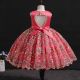 Flower Girls Kids Wear Fashion Gown Party Dress Heart Open Back Princess Dresses Flower Girls Kids Wear Fashion Gown Party Dress Heart Open Back Princess Dresses