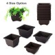 Plastic Flower Balcony Basin Home Rectangle Bonsai Plant Bowl Nursery Pot Black Plastic Flower Balcony Basin Home Rectangle Bonsai Plant Bowl Nursery Pot Black