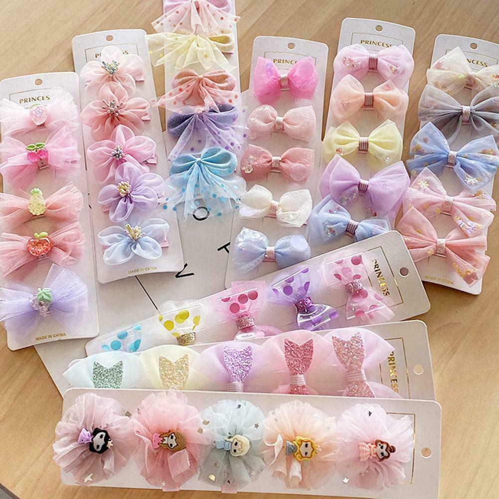Cartoon Floral Hairpin Fashion Cute Kids Bow Hairclips Accessories Hair D5G6
