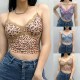 Top Women’s Vest V-neck Vest Womens Cropped Fashion Leopard Sleeveless Top Women’s Vest V-neck Vest Womens Cropped Fashion Leopard Sleeveless