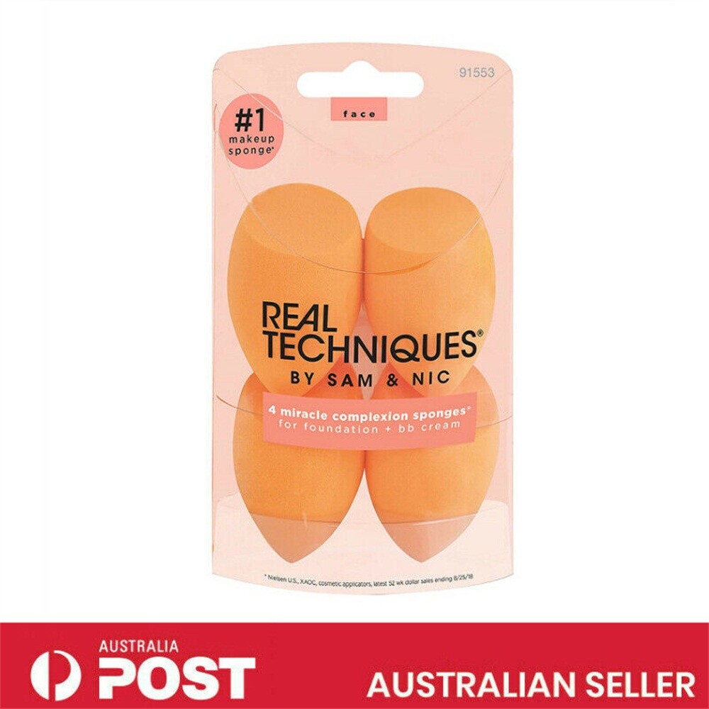 4Pcs Real Techniques Miracle Complexion New Sponge Foundation Beauty Blender 4Pcs Real Techniques Miracle Complexion New Sponge Foundation Beauty Blender