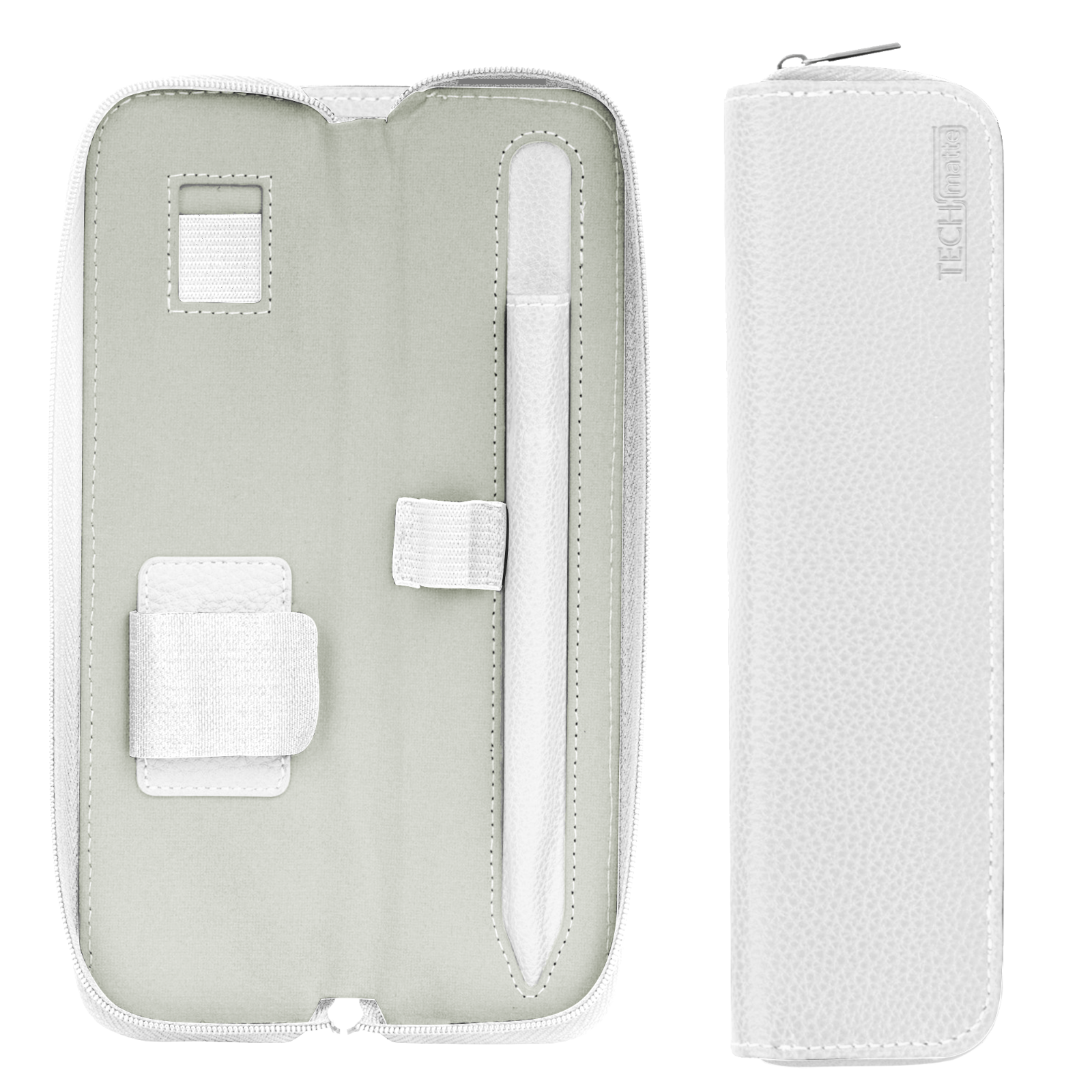 Apple Pencil Case – TechMatte Holder Case for Apple Pencil / Accessories (White) Apple Pencil Case – TechMatte Holder Case for Apple Pencil / Accessories (White)
