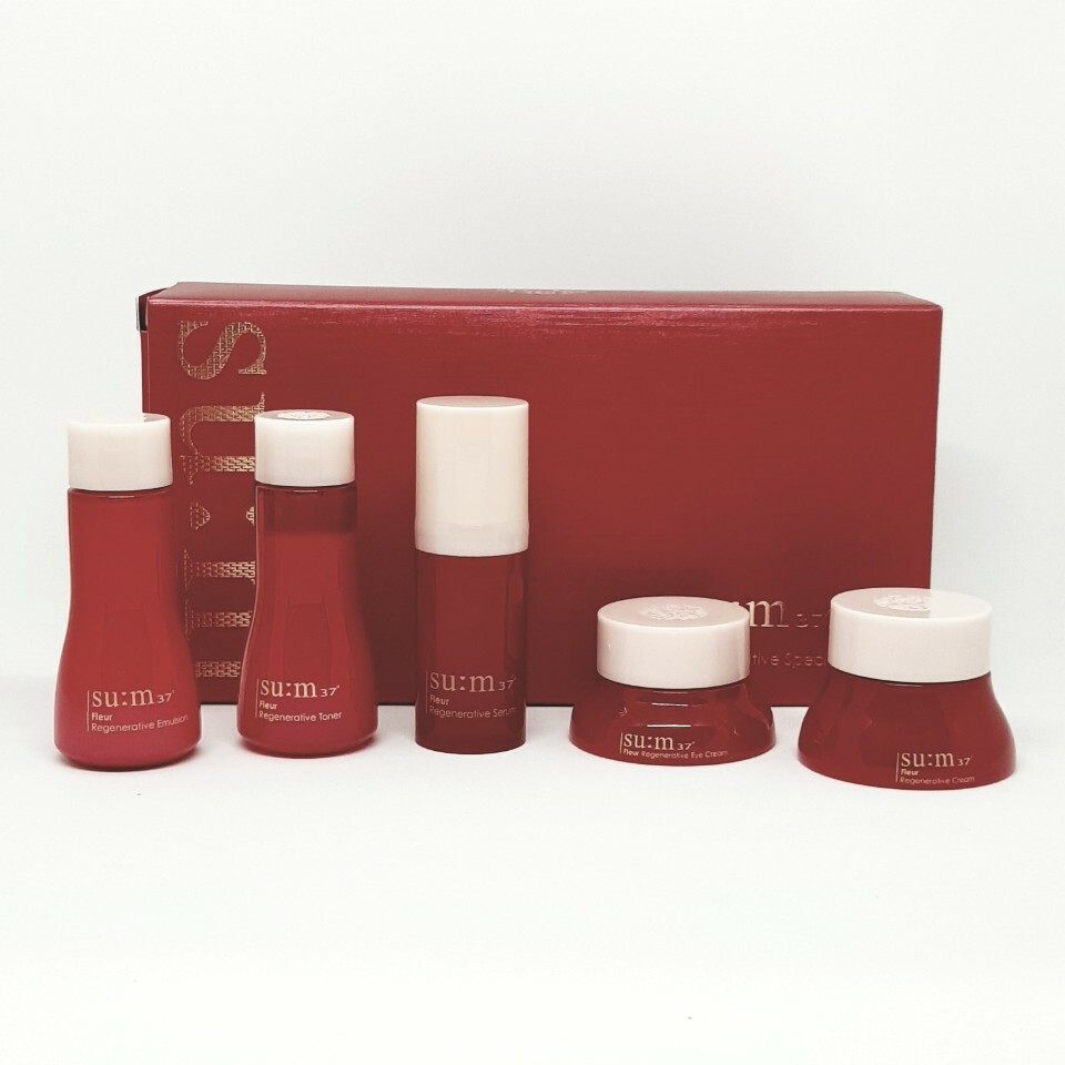 SU:M37 Fleur Regenerative Special Gift Set 5 Items Kit Essence Lotion K-Beauty SU:M37 Fleur Regenerative Special Gift Set 5 Items Kit Essence Lotion K-Beauty