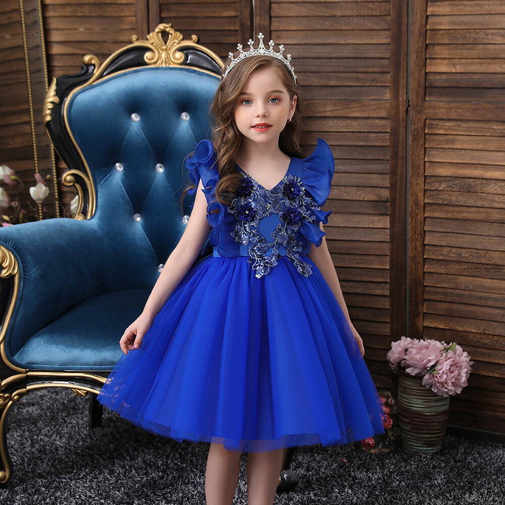 Fashion Kids Girls Flower Tutu Dress Princess Halloween Bridesmaid Party Dresses Fashion Kids Girls Flower Tutu Dress Princess Halloween Bridesmaid Party Dresses