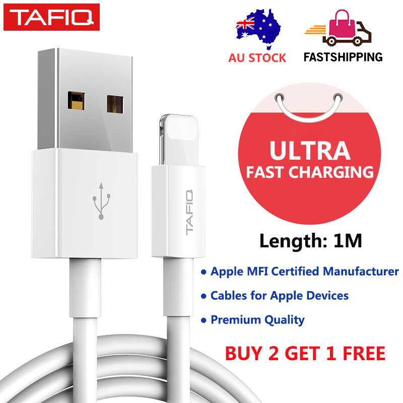 TAFIQ Certified Lightning Cable Data For Apple Charger iPhone 11 XR XS 8 7 iPad TAFIQ Certified Lightning Cable Data For Apple Charger iPhone 11 XR XS 8 7 iPad