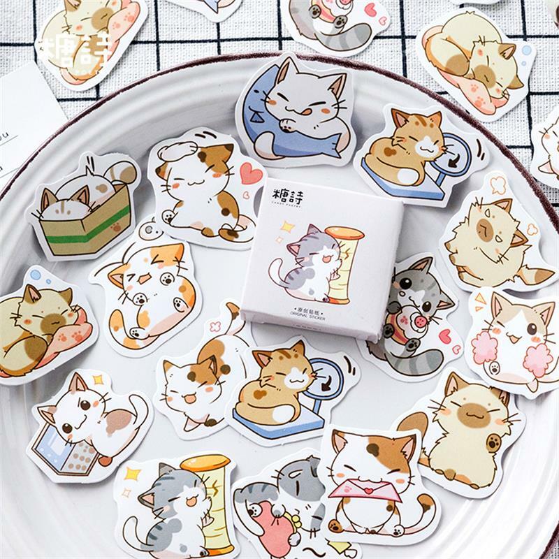 45pcs/box Kawaii Cats Stickers Journal Scrapbooking DIY Seal Decorative Sticker 45pcs/box Kawaii Cats Stickers Journal Scrapbooking DIY Seal Decorative Sticker