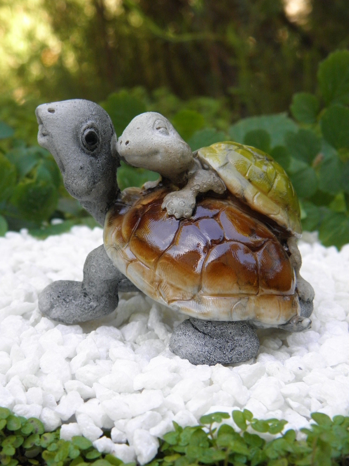 Miniature Figurine FAIRY GARDEN ~ Turtle Tortoise with Baby ~ NEW Miniature Figurine FAIRY GARDEN ~ Turtle Tortoise with Baby ~ NEW