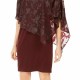 Connected Apparel Women’s Dress Red Size 6 Sheath Overlay Shimmer #120 Connected Apparel Women’s Dress Red Size 6 Sheath Overlay Shimmer #120