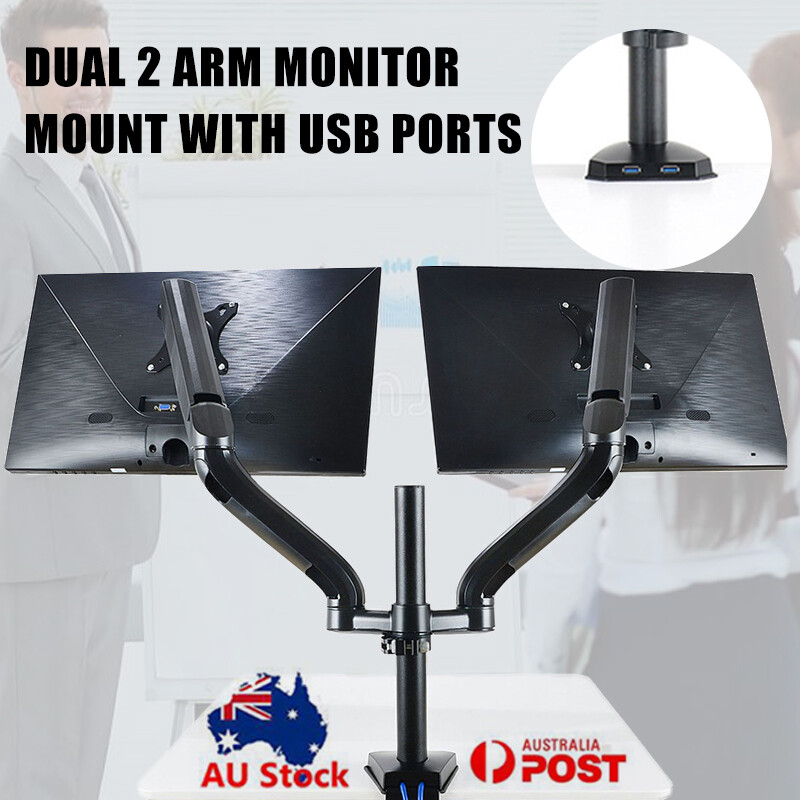 Single/Dual Arm HD LCD Desk Mount TV Screen Monitor Stand Gas Spring USB Rack Single/Dual Arm HD LCD Desk Mount TV Screen Monitor Stand Gas Spring USB Rack