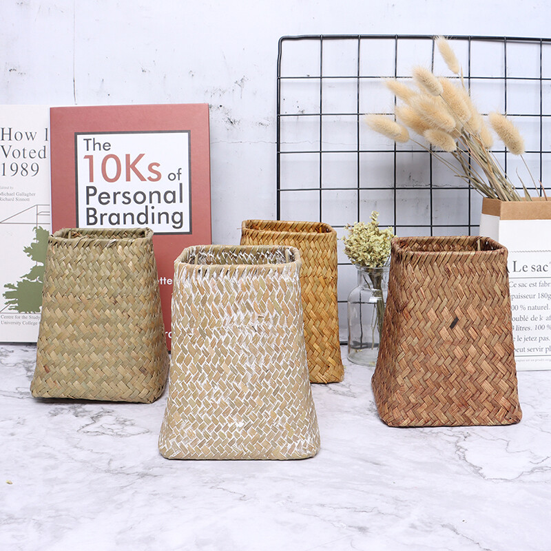 Seagrass Woven Storage Baskets Garden Flower Vase Potted Organizer DecorationLWM Seagrass Woven Storage Baskets Garden Flower Vase Potted Organizer DecorationLWM