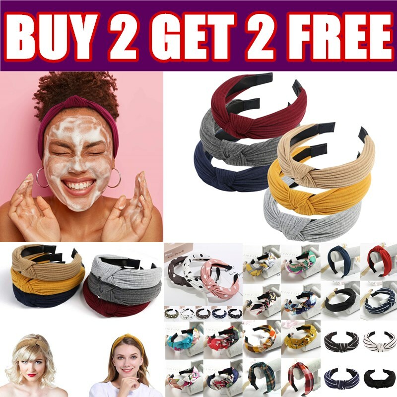 Women’s Soft Headband Alice Band Top Knot Fashion Headbands Twist Hairband AU