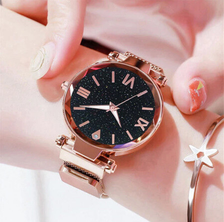 Ladies Crystal Starry Sky Stainless Steel Wrist Watches Ladies Crystal Starry Sky Stainless Steel Wrist Watches