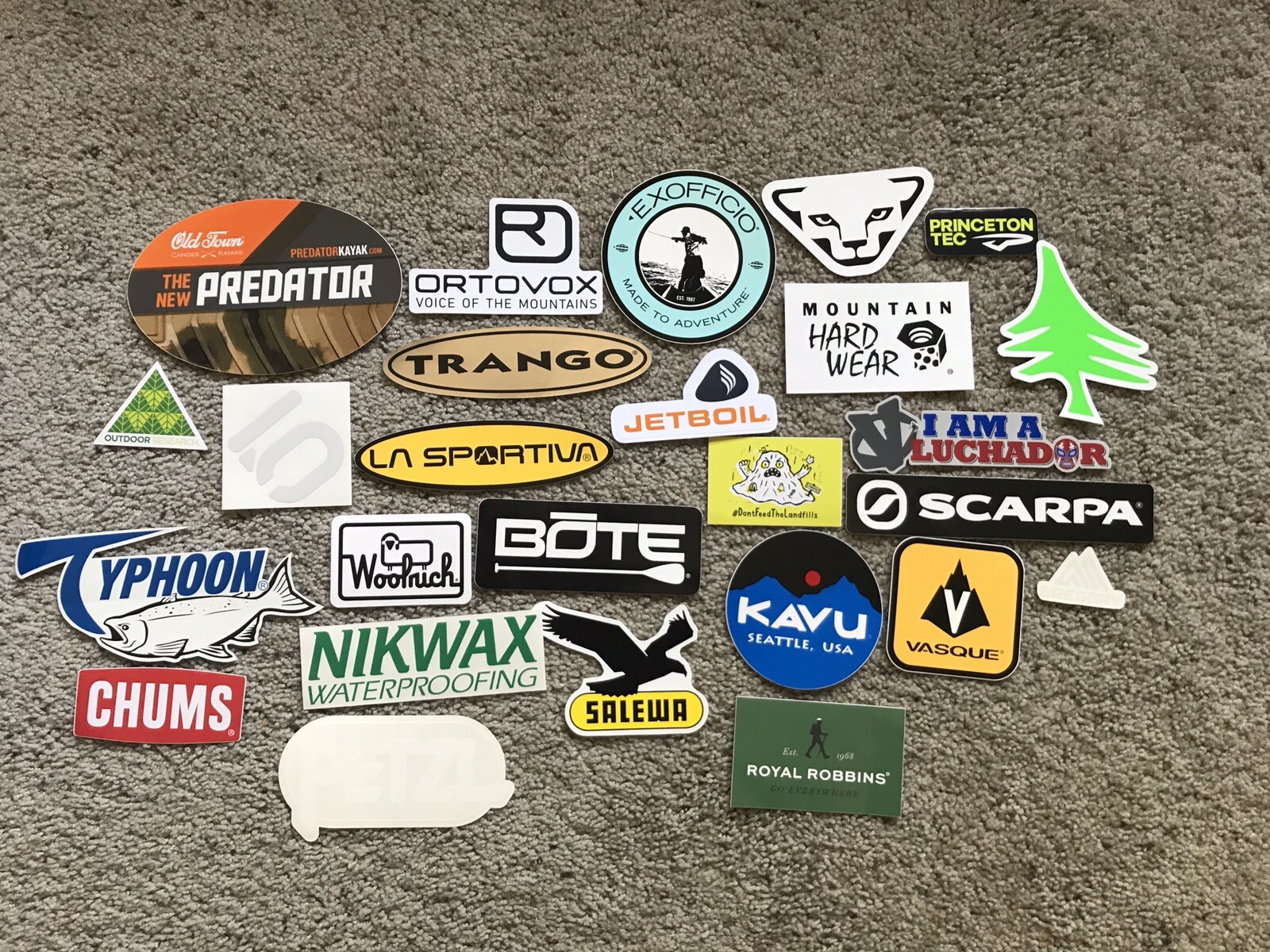 25 Outdoor Climbing Stickers #25D Petzl 5-10 Trango Mtn Hardwear Evolv Scarpa