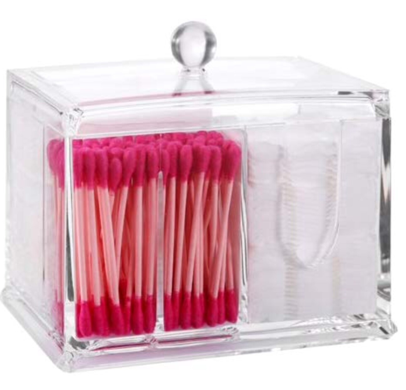 Cosmetic Organiser Acrylic Makeup Organiser Cotton Buds Holder Cotton Pad Holder Cosmetic Organiser Acrylic Makeup Organiser Cotton Buds Holder Cotton Pad Holder