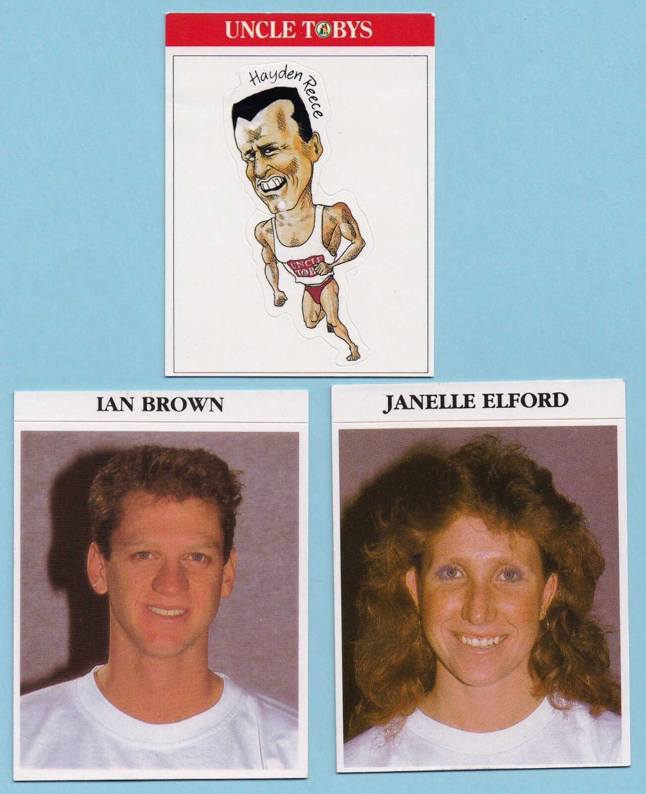 Uncle Tobys Cereal Cards: SPORTS CHAMPIONS x 3 Uncle Tobys Cereal Cards: SPORTS CHAMPIONS x 3