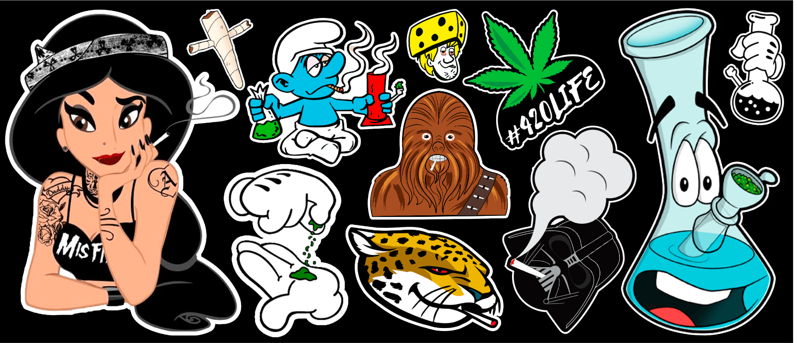 11 Weed Marijuana Cannabis Parody Vinyl Stickers 11 Weed Marijuana Cannabis Parody Vinyl Stickers