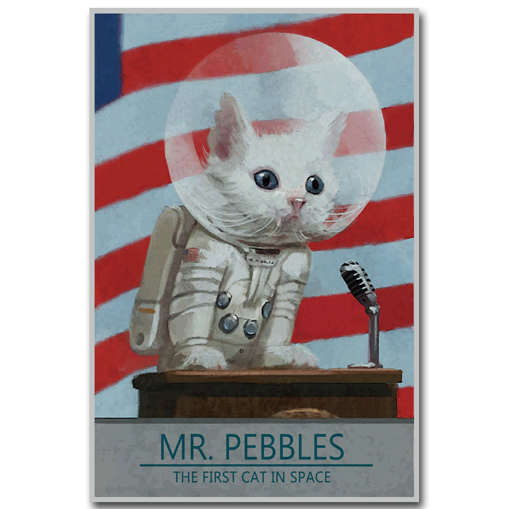 Mr Pebbles – A New Cat In Space Funny Silk Poster 13×20 24×36 inch Mr Pebbles – A New Cat In Space Funny Silk Poster 13×20 24×36 inch