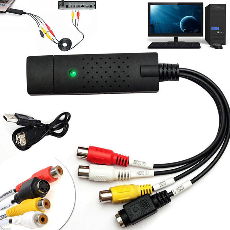 USB Audio Video Capture Card Game VHS 8MM Tape Camcorder TV AV S-Video Grabber USB Audio Video Capture Card Game VHS 8MM Tape Camcorder TV AV S-Video Grabber