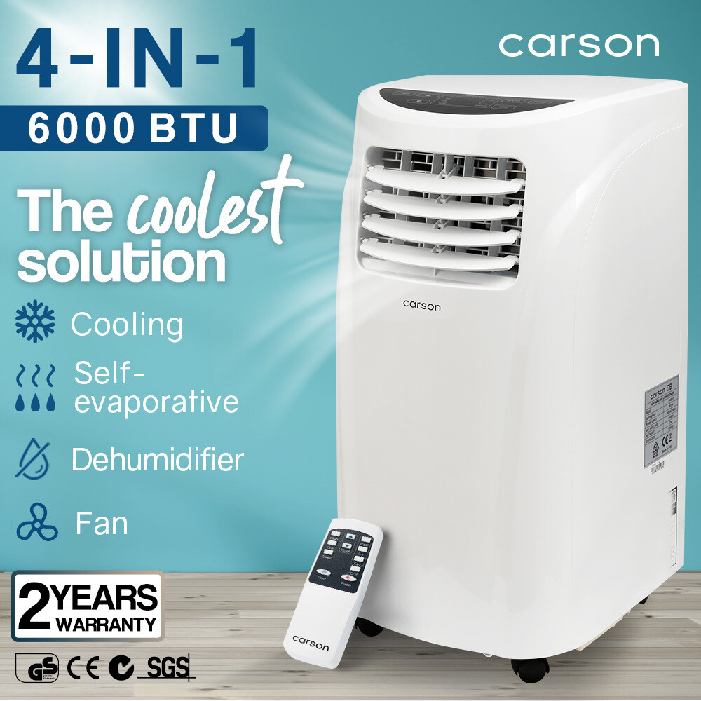 CARSON 4in1 Portable Air Conditioner 6000BTU Mobile Fan Cooler Dehumidifier CARSON 4in1 Portable Air Conditioner 6000BTU Mobile Fan Cooler Dehumidifier