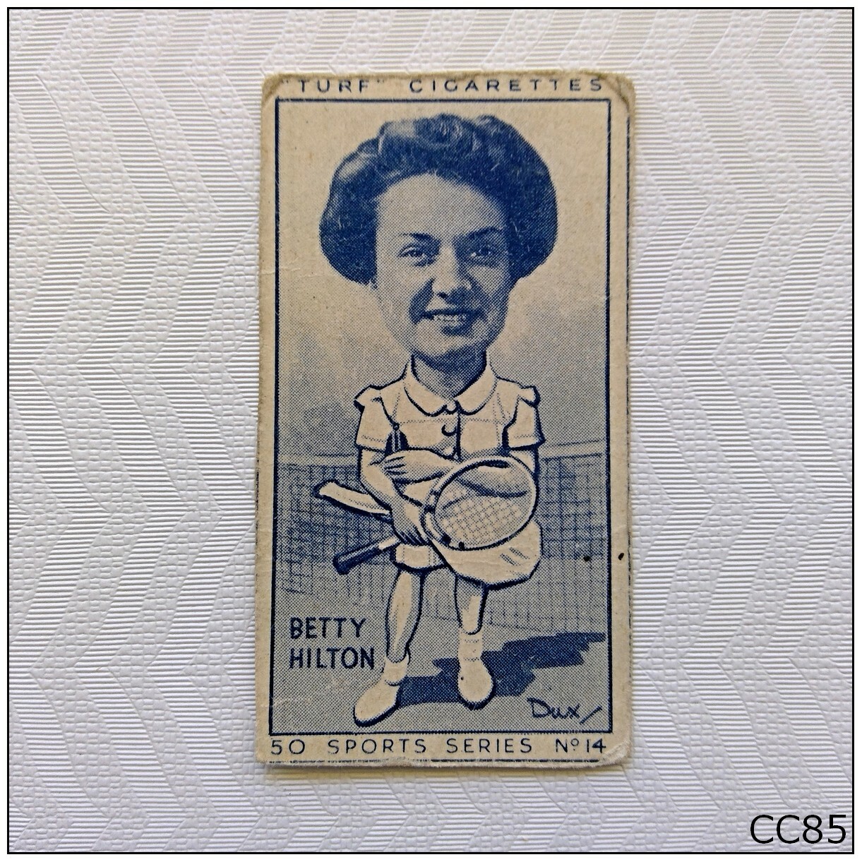 Turf Cigarette Card Sports Series #14 Betty Hilton Tennis (CC85) Turf Cigarette Card Sports Series #14 Betty Hilton Tennis (CC85)