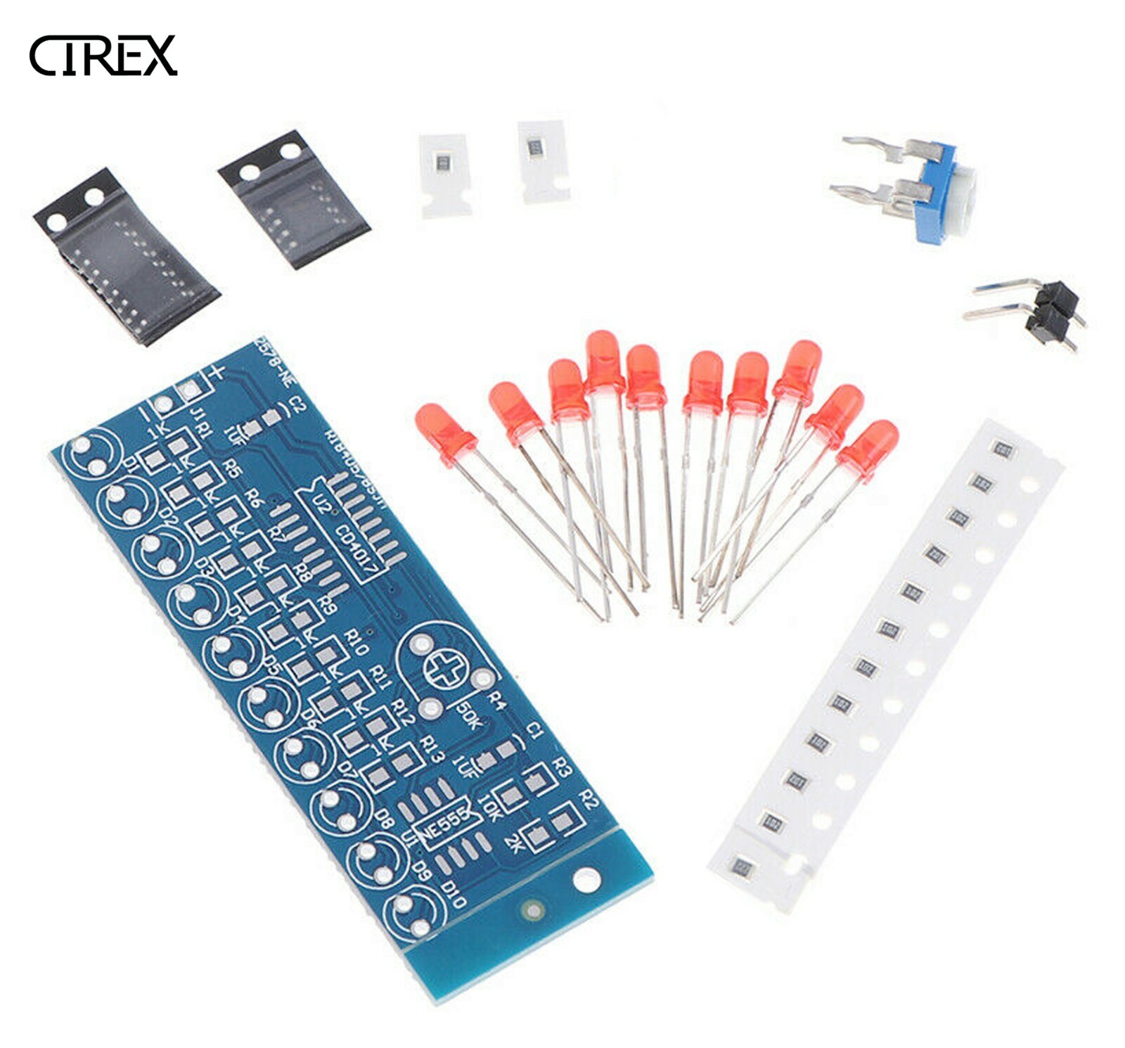 Light Water Flowing Light LED Module NE555+CD4017 DIY Kit Smart Electronics Light Water Flowing Light LED Module NE555+CD4017 DIY Kit Smart Electronics