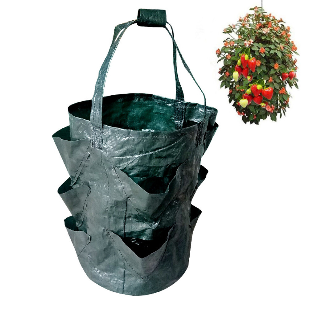 Garden Strawberry Vertical Planting Bag Plant Growing Pot Planter Pouch Reusable Garden Strawberry Vertical Planting Bag Plant Growing Pot Planter Pouch Reusable