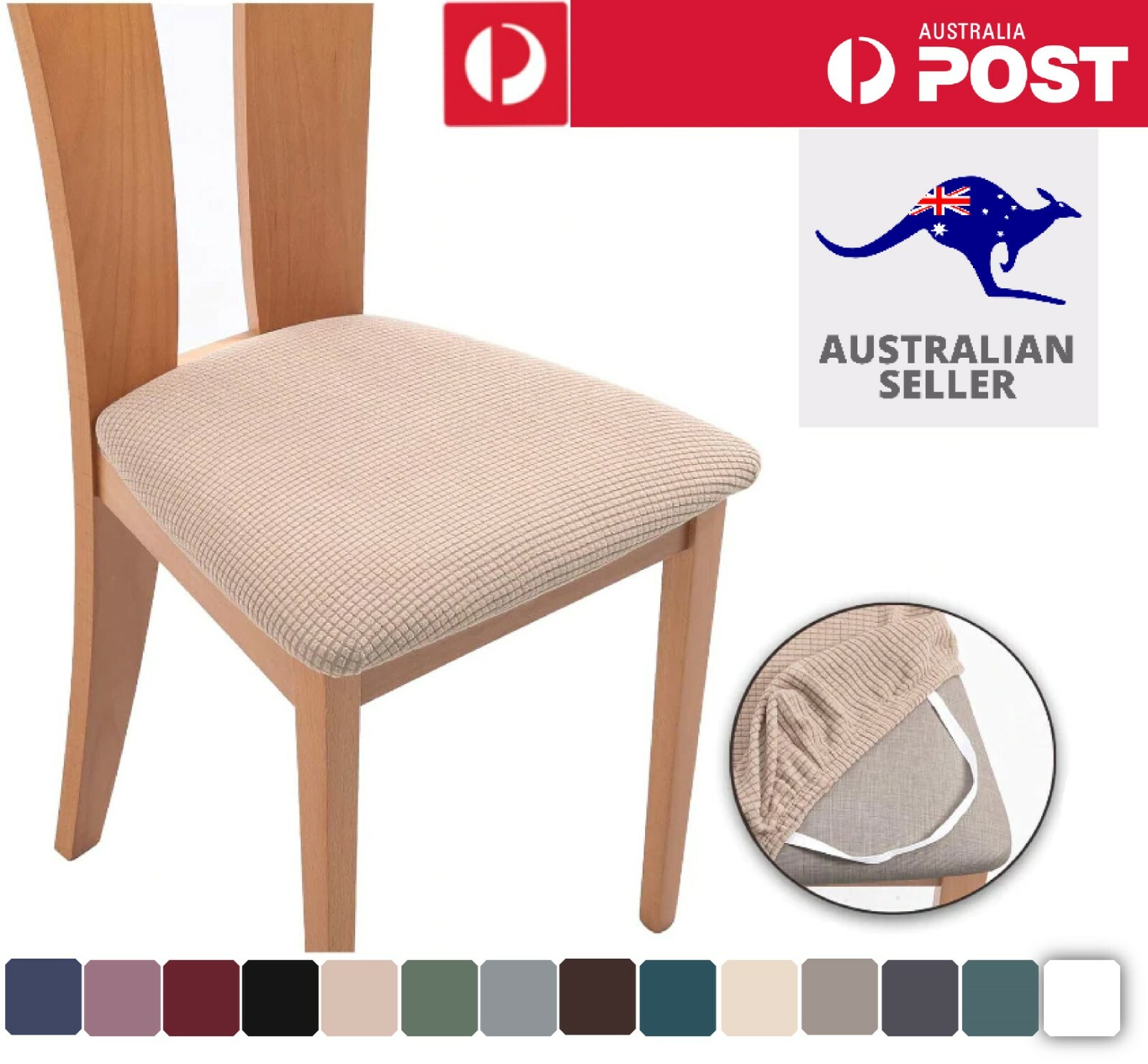 2-8PCS Dining Chair Covers Kitchen Home Seat Cover Stretch Removable Slipcover