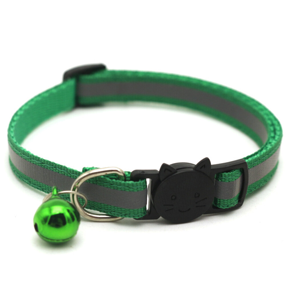 Pet Supplies Reflective Patch Collar Release Buckle Bell Tightness I3O6