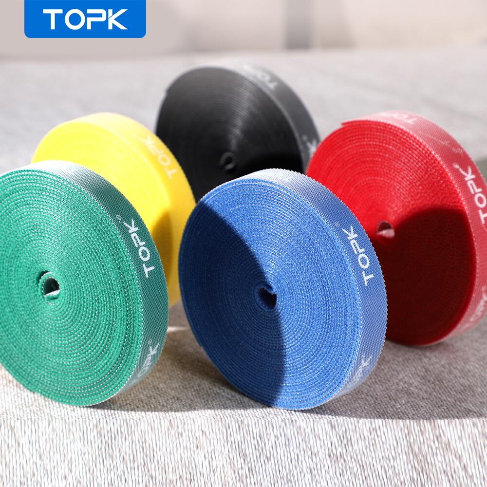 TOPK 5M Cable Organizer Wire Winder Cable Management Reusable 5 Colors for PC TV TOPK 5M Cable Organizer Wire Winder Cable Management Reusable 5 Colors for PC TV