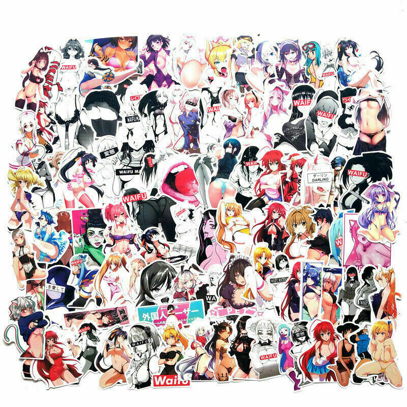 100Pcs Anime Waifu Stickers Bomb Bunny Sexy Girl Women Bikini Laptop Decals Pack 100Pcs Anime Waifu Stickers Bomb Bunny Sexy Girl Women Bikini Laptop Decals Pack