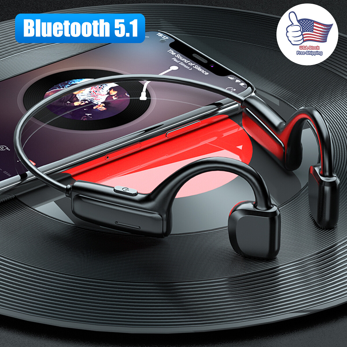 Bluetooth 5.1 Bone Conduction Headset Wireless Open Ear Outdoor Sport Headphones Bluetooth 5.1 Bone Conduction Headset Wireless Open Ear Outdoor Sport Headphones