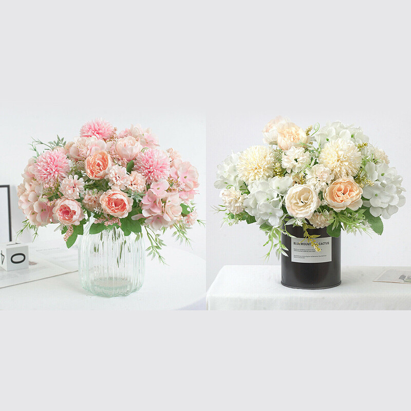 Silk Peony Artificial Fake Flowers Bunch Bouquet Home Wedding Party Garden-Decor Silk Peony Artificial Fake Flowers Bunch Bouquet Home Wedding Party Garden-Decor