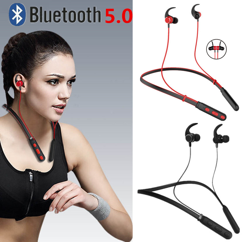 Magnetic Bluetooth Earphones Neckband Headphones Sport Gym For iPhone Samsung Magnetic Bluetooth Earphones Neckband Headphones Sport Gym For iPhone Samsung