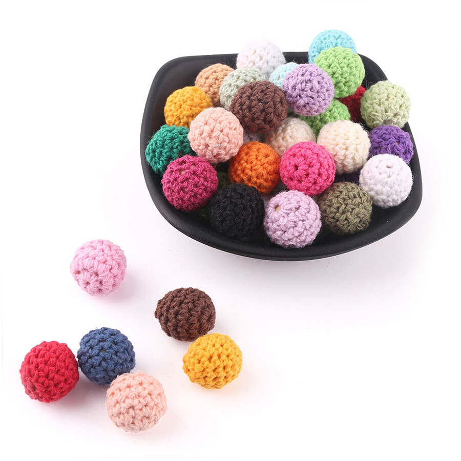 Bulk Round Crochet Wooden Beads DIY Teething Baby Nursing Mom Necklace Jewelry Bulk Round Crochet Wooden Beads DIY Teething Baby Nursing Mom Necklace Jewelry
