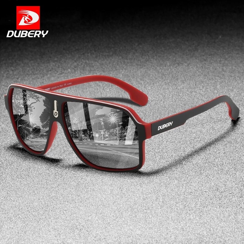 DUBERY Fashion Men Polarized Sunglasses TAC Mirror Outdoor Sport Goggles UV400 DUBERY Fashion Men Polarized Sunglasses TAC Mirror Outdoor Sport Goggles UV400
