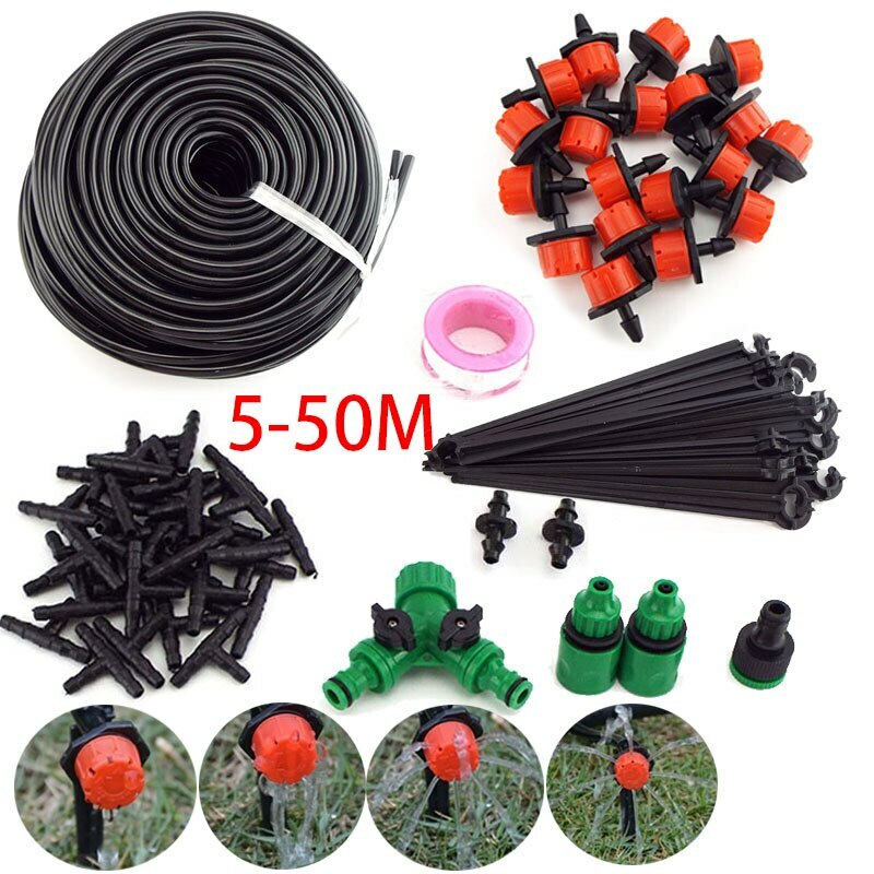 5-50M Garden watering Drip Irrigation 4/7mm hose Spray Nozzle sprinklers system 5-50M Garden watering Drip Irrigation 4/7mm hose Spray Nozzle sprinklers system