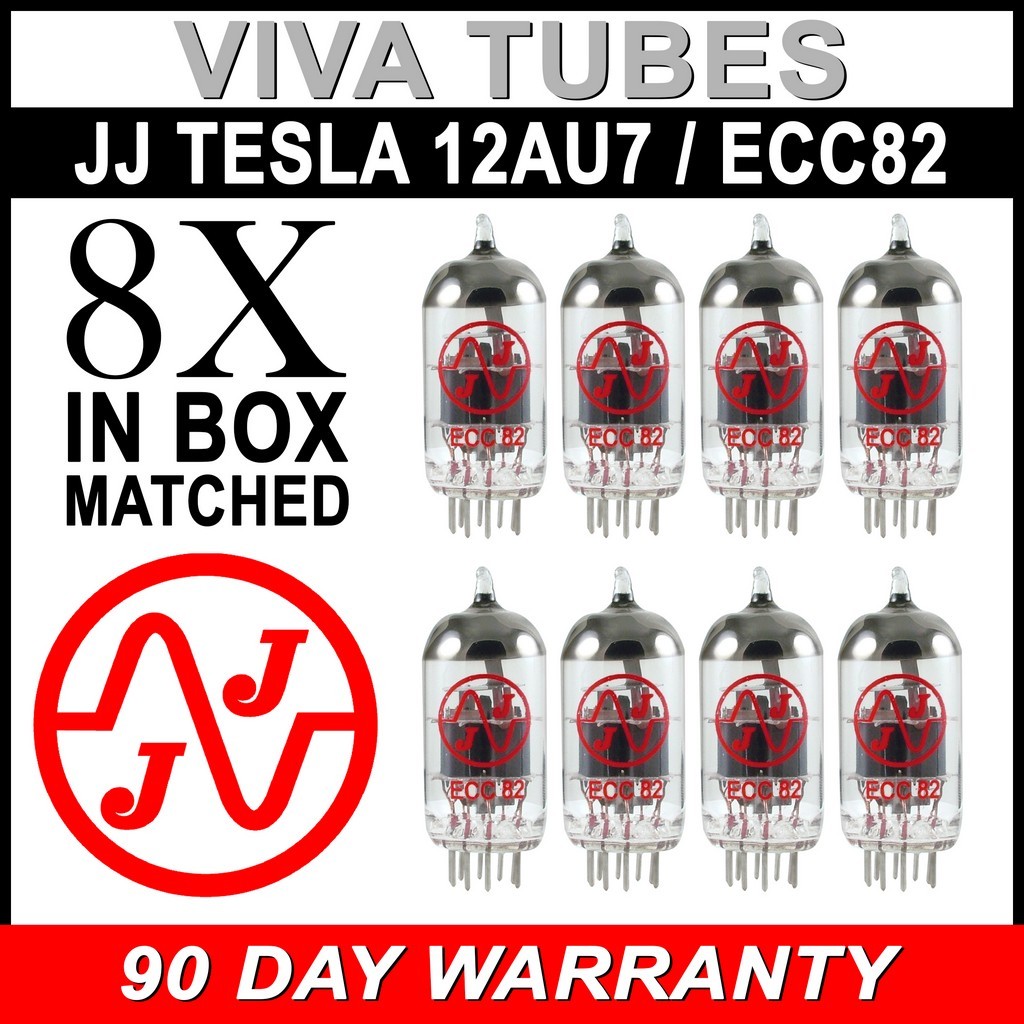 Brand New Gain Matched Octet (8) JJ Tesla Electronics 12AU7 / ECC82 Vacuum Tubes Brand New Gain Matched Octet (8) JJ Tesla Electronics 12AU7 / ECC82 Vacuum Tubes