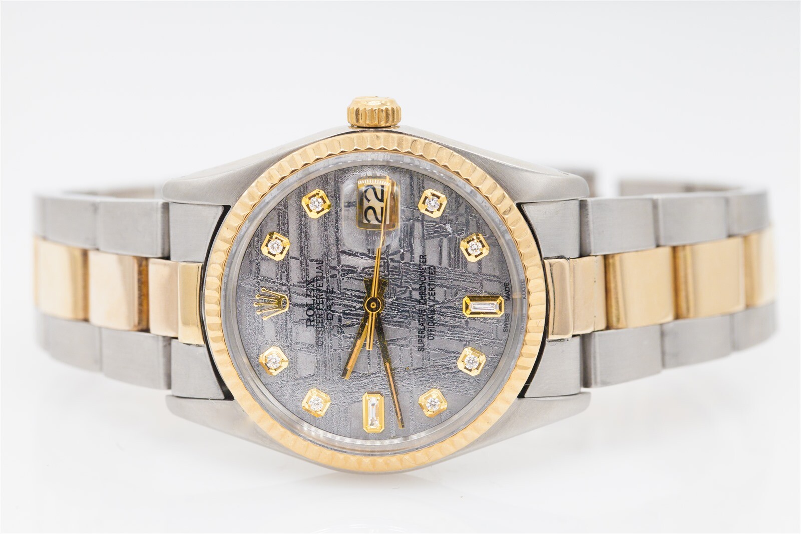 ,000 Mens 34mm ROLEX DATE Meteorite 18k Yellow Gold SS Oyster Watch Quickset ,000 Mens 34mm ROLEX DATE Meteorite 18k Yellow Gold SS Oyster Watch Quickset