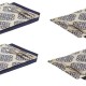 Navy Mandarin Floral on White Placemats Kitchen Dining Room Set of 4 Navy Mandarin Floral on White Placemats Kitchen Dining Room Set of 4
