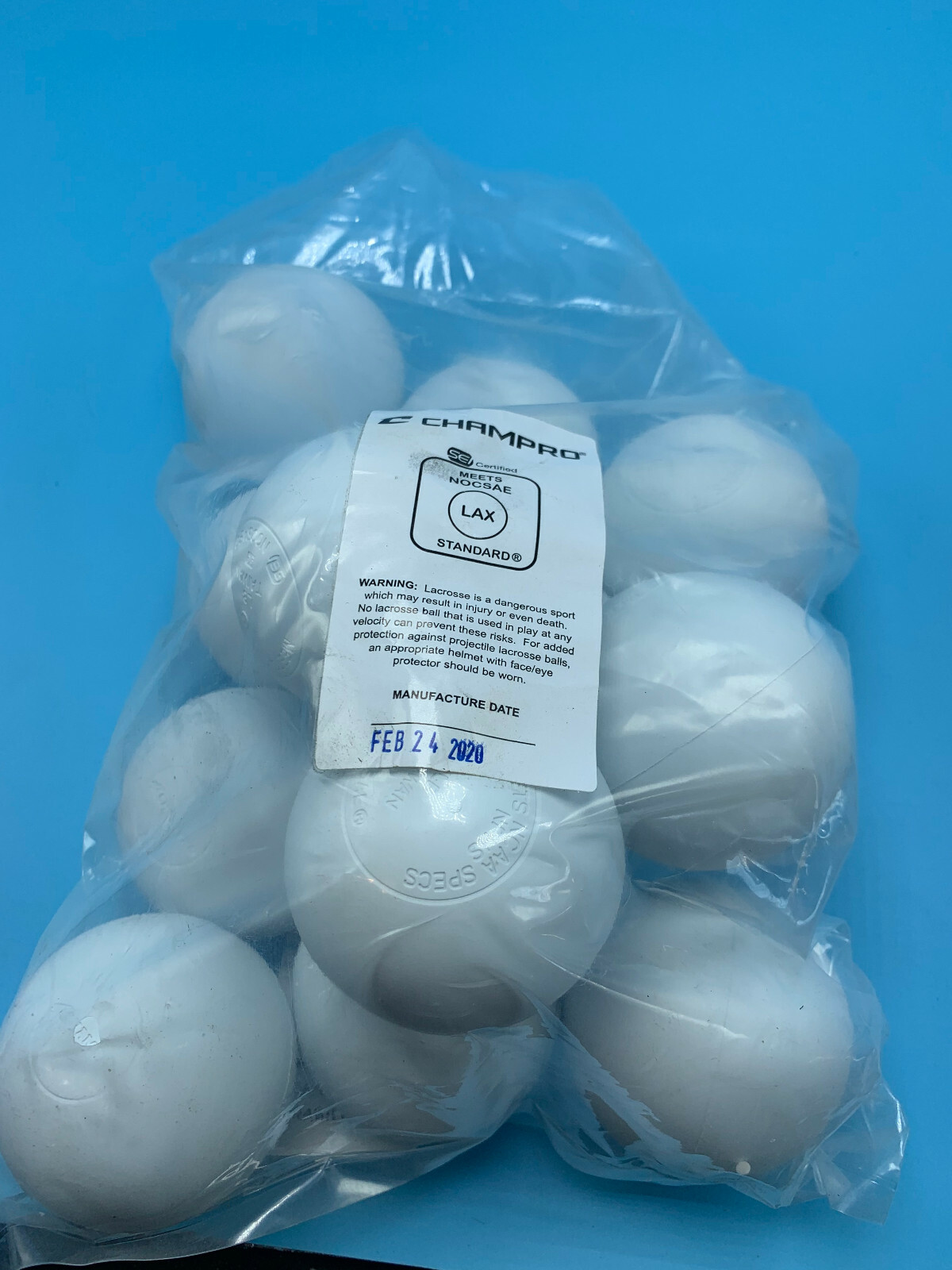 Champro Sports White Official LBN Lacrosse Ball (12-Pack LBNW Balls) NOCSAE Champro Sports White Official LBN Lacrosse Ball (12-Pack LBNW Balls) NOCSAE